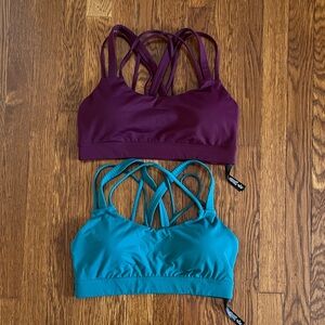 Victoria’s Secret Strappy Sports Bra Set - Burgundy and Teal size M